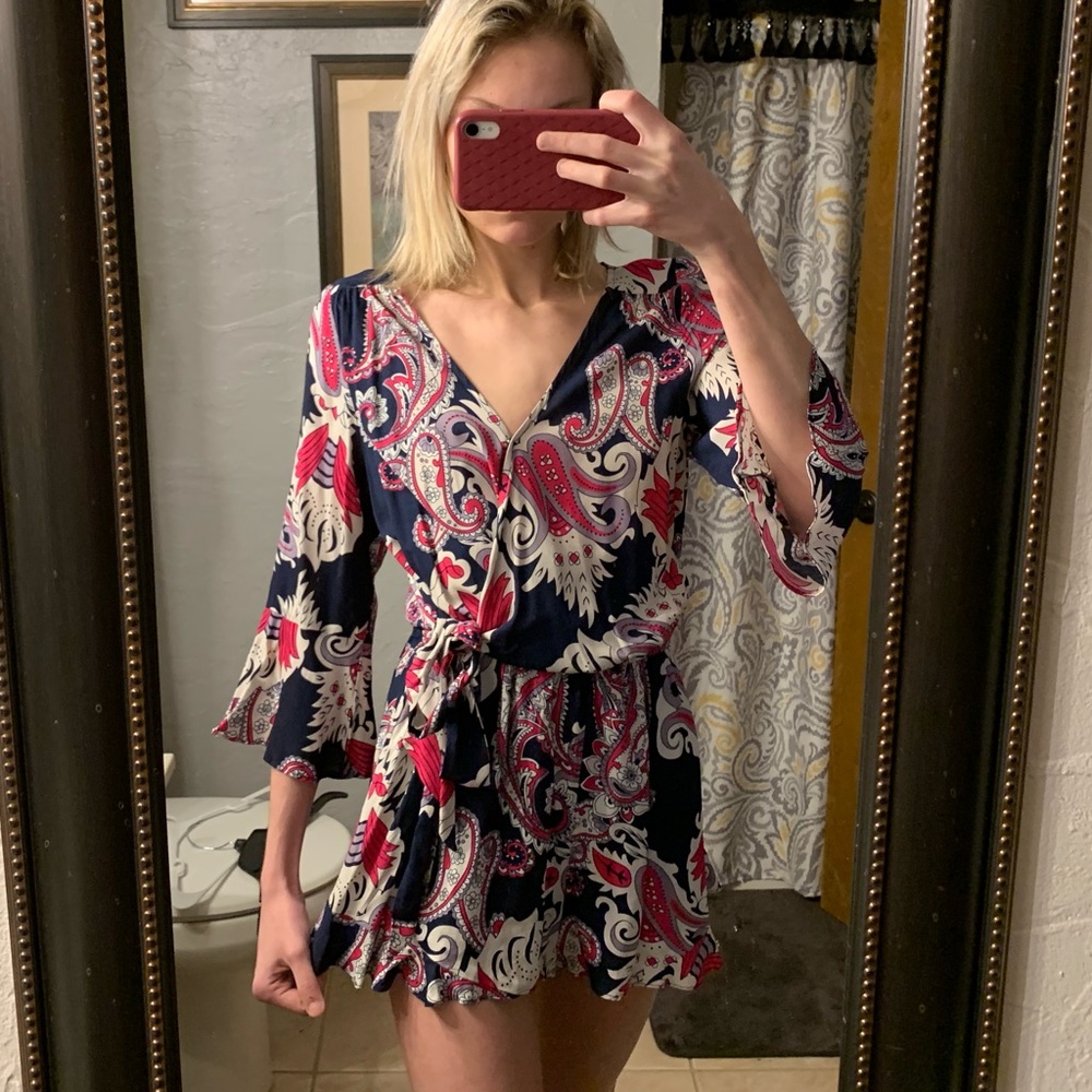 2/$20 Paisley Printed Romper